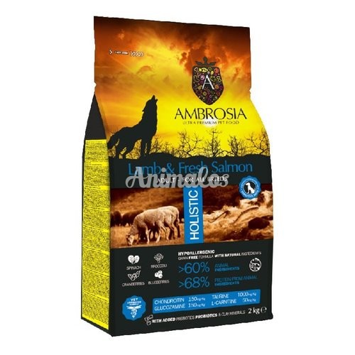אמברוסיה מזון לכלב בוגר כבש וסלמון 12 קג