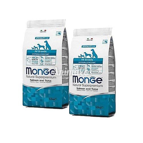 מונג' סלמון וטונה לכלב בוגרים מכל הגזעים 24 ק"ג Monge all breeds adult salmon & tuna