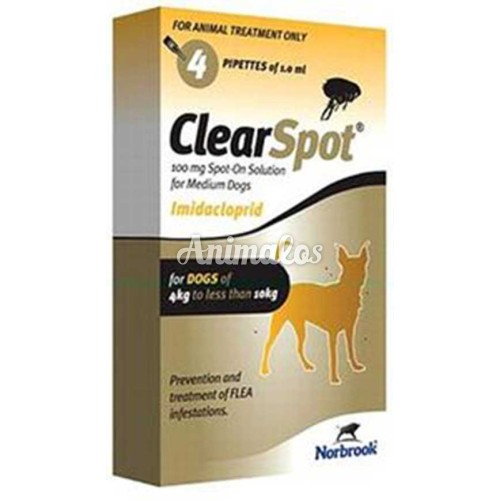 אמפולות קליר ספוט לכלב במשקל 4-10 ק''ג 