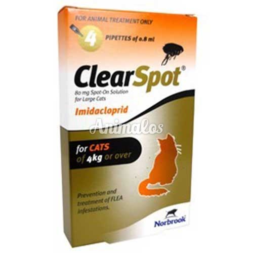 אמפולות קליר ספוט לחתולים מעל 4 ק''ג clear spot