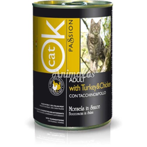 שימורים אוקי לחתול עוף והודו 405 ג'