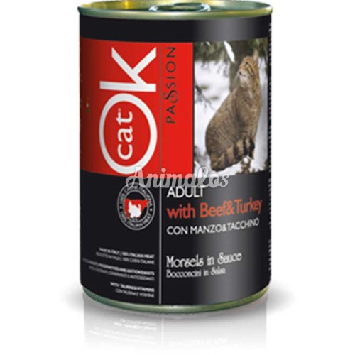 שימורים אוקי לחתול בקר והודו 405 ג'