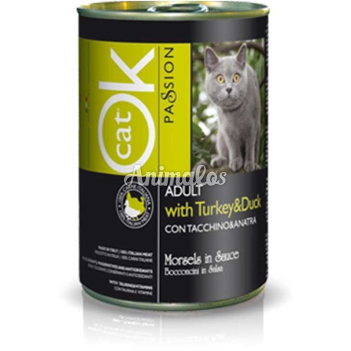 שימורים אוקי לחתול הודו וברווז 405 ג'