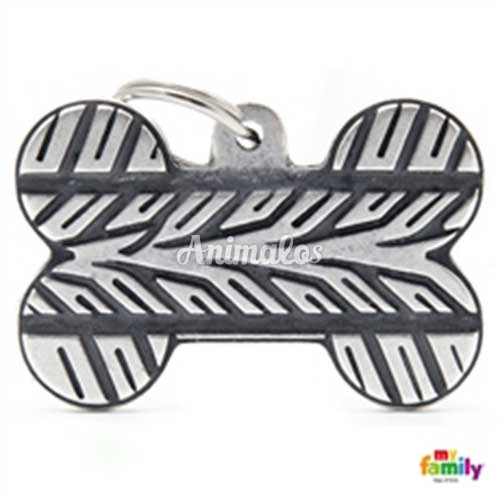 תג שם גדול לכלב בורנזה פסים