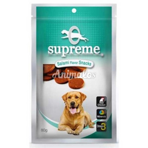 חטיף לכלב-סופרים בטעם סלמי 80 גרם Supreme