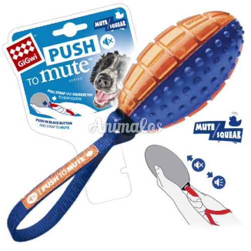 פוטבול גומי עם צפצפה וידית למשחק