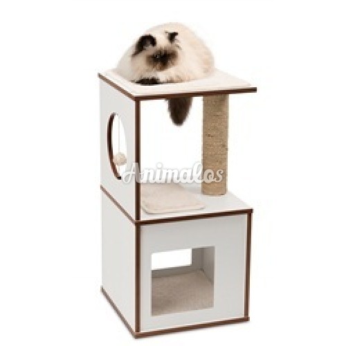 רהיט גירוד V BOX לבן לחתול - Hagen
