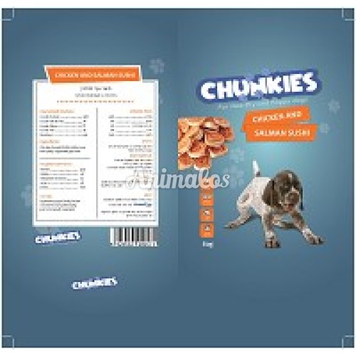 חטיף צ'אנקיז סושי עוף וסלמון 80 ג'